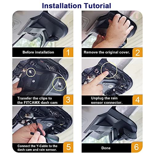 Fitcamx Front 2K+Rear 1080P Dash Cam for 2021-2025 Ford Mustang Mach-E GT Select Premium, Integrated OEM Look, Dual HD Video, Loop Recording, WiFi & APP, G-Sensor, Easy to Set, 64GB Card 6