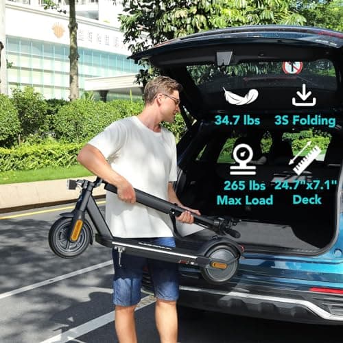 Caroma Electric Scooter Adults, E Scooter for Adult, Fast Electric Scooter 20 mph & 300 lbs, 350W Motor, 20 Miles Range & 20 Mph, 9" Solid Tires, Folding Motorized Scooter for Adults, App Control 5