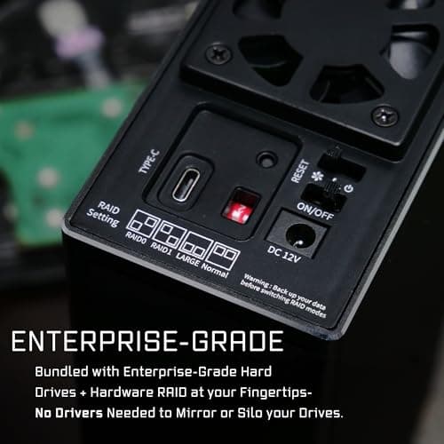 compatily LX23 28TB Portable (Dual 14TB) HDDs, USB-C 10Gbps External Hard Drive for Photos, Video, Game Storage (Renewed) 5