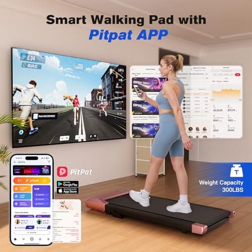 SupeRun Walking Pad with Incline, Under Desk Treadmill, 3 in 1 Portable Treadmills for Home with Remote Control LED Display, 2.5 HP Quiet Mini Treadmill for Office Home Use, 300 Lbs Capacity 8