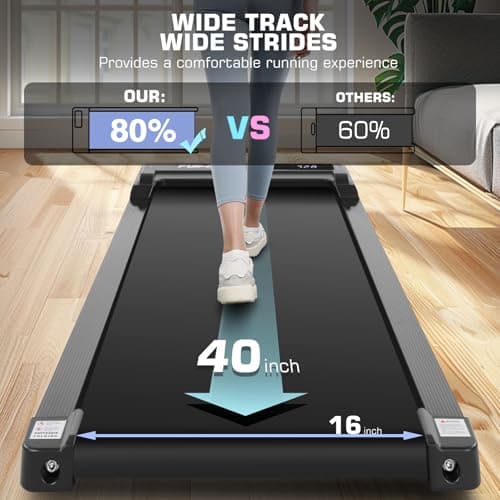 ANCHEER Under Desk Treadmills,3 in 1 Walking Pad for Home,2.5HP Treadmill 300lb Capacity,Compact Treadmill with Remote Control,LED Touch Screen,Running Electric Machine,Workout Equipment 5