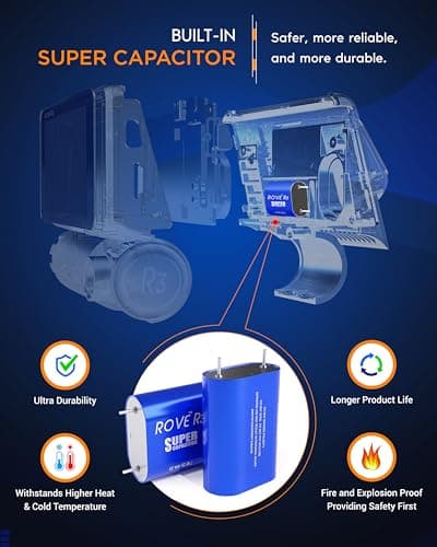 ROVE R3 Dash Cam Front and Rear with Cabin, 3” IPS Touch Screen, 3 Channel Dash Cam 1440P+1080P+1080P, IR Night Vision, 5GHz WiFi, Up to 30MB/s Download Speed, Quad-Mode GPS, Supports 512GB Max 8