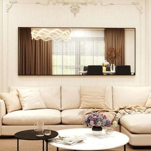 XRAMFY 21"x 56" Rectangular Full-Length Mirror with Frame, Large Wall-Mounted or Leaning Floor Mirror for Bedroom, Entryway, and Living Room Décor, Modern Dressing Mirror for Home 6