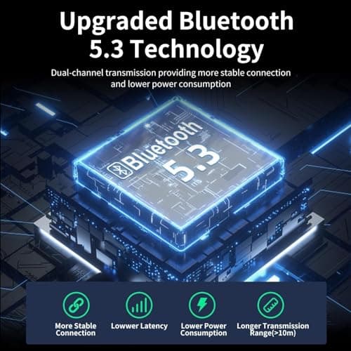 ZIDOXING Open Ear Bone Conduction Earbuds Wireless Clip On Headphones with Digital Display Charging Case with Ear Hook Built-in Mic IPX7 Waterproof Bluetooth 5.3 Sport Earphones for Running Fitness 6