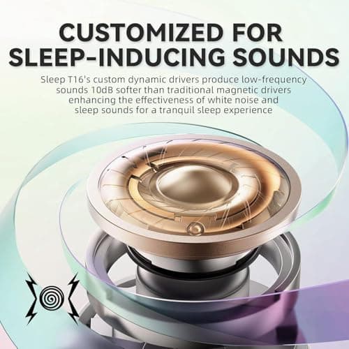 Mudtun Sleep Earbuds Ultra-Thin Wireless Bluetooth 5.3 Earbuds for Side Sleepers, Noise Blocking Sleep Headphones with 6H Playtime, Ergonomic Mini Design for Small Ears (Deep Green) 5