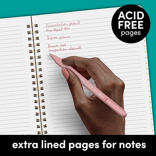 PAPERAGE 2 Year Spiral Bound Planner 2024-2025 (Blush), 24 Month (January 2024 - December 2025), 8.5 in x 11 in, Monthly Spreads & Yearly Plans, Includes Additional Note Pages & Trackers 6