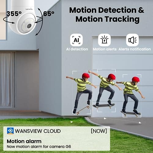 wansview 2K Light Bulb Security Camera-5G&2.4G WiFi 360° Security Cameras Wireless Outdoor/Indoor for Home Security, Color Night Vision, 24/7 Recording, Auto Tracking, Siren Alarm, Works with Alexa 5