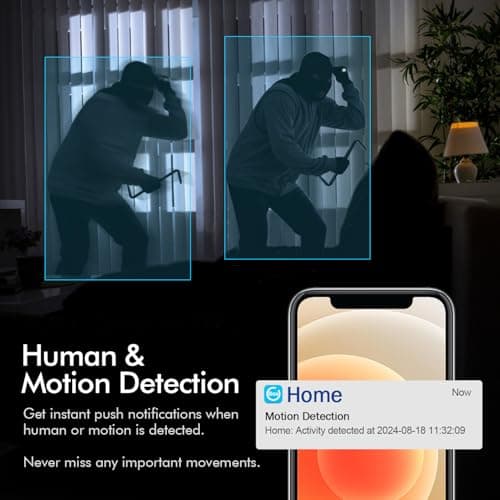 LEYOSOV Wireless Security Camera A20 Plus, 120-Day Standby Battery Camera for Home, 4K Live View, Portable, App Controlled, Indoor with Auto Night Vision & Real-time Motion Alerts 6