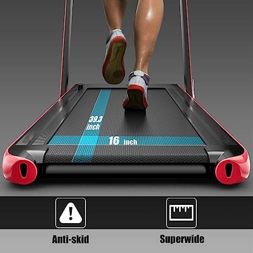 Goplus 2 in 1 Folding Treadmill, 2.25HP Superfit Under Desk Electric Treadmill, Installation-Free with Remote Control, APP Control and LED Display, Walking Jogging for Home Office 7