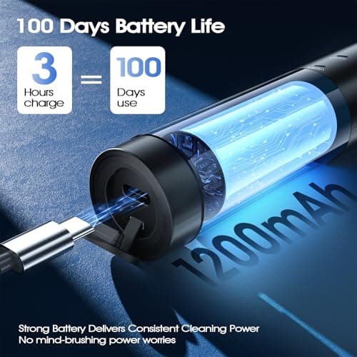 Sonic Electric Toothbrush for Adults - 41,000 VPM Deep Clean with 4 Brush Heads, 5 Modes, 100-Day Battery Life, IPX7 Waterproof Rechargeable Toothbrushes Built-in Smart Timer | Perfect for Home/Travel 5