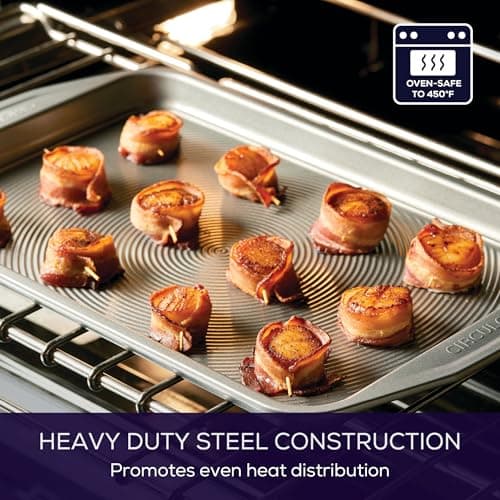 Circulon Nonstick Bakeware 2-Piece Baking Sheet, Bakeware Set, Gray 5