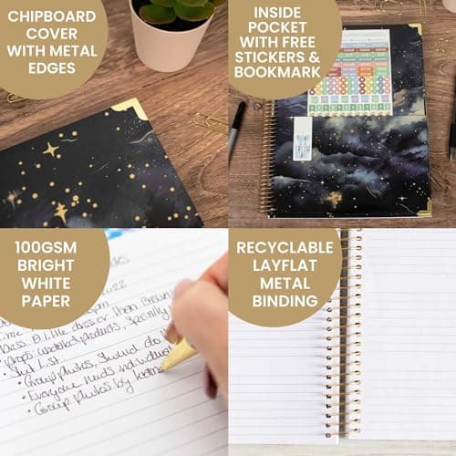 HARDCOVER bloom daily planners 2024-2025 (8.5" x 11") Academic Year Day Planner (July 2024 - July 2025) - Passion/Goal Organizer - Monthly & Weekly Inspirational Agenda Book - Midnight Sky 5