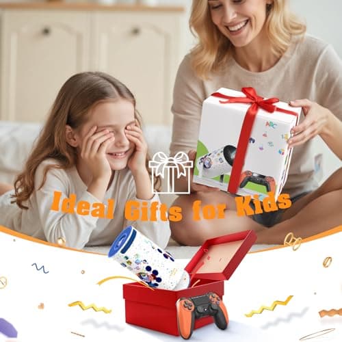 Kids Toys Projector with 275+ Games, Mini Portable Projector With Wireless Controller, Eye-Safe HD Display, 270° Rotation, All-in-One Educational Learning & Entertainment Birthday Gifts for Kids 6