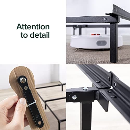 Zinus Michelle Compack 9-Leg Support Bed Frame, for Box Spring and Mattress Set, Queen, Black (AZ-SBF-07Q) 9