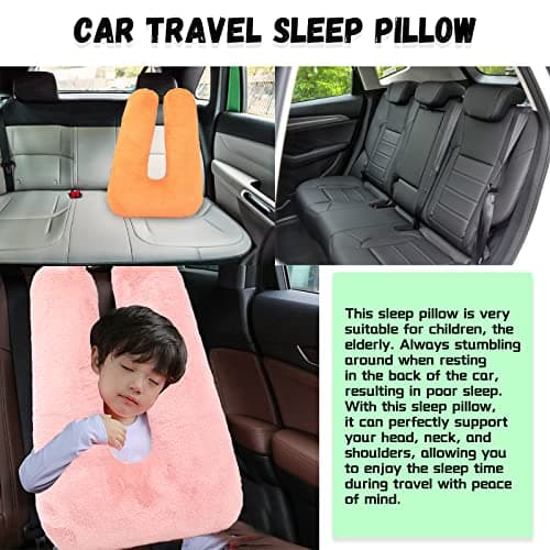 S-SNAIL-OO Travel Pillow Car Pillow(28x18in) U Shaped Cushion Pillow, Long Distance Travel Sleep Pillow for Head and Body Support for Adults Children (Blue) 8