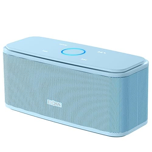 DOSS SoundBox Touch Wireless Bluetooth Speaker-12W HD Sound with Rich Bass, IPX5 Waterproof, 20H Playtime, Handsfree, for Gatherings, Home, Office, Outdoor, Travel-Light Blue