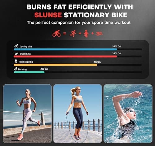 Exercise Bike, Adjustable Magnetic Resistance Stationary Bikes for Home with App Compatible, Silent Indoor Cycling Bike with 350lbs Weight Capacity Comfortable Seat, Digital Monitor & Phone Mount 9