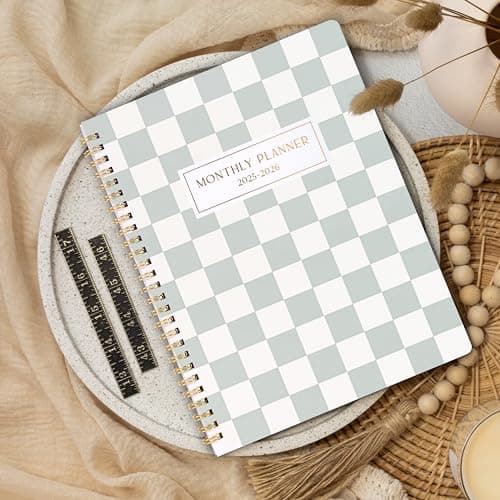 Beautiful Checkered 2025-2026 Monthly Planner and Calendar Book - To Do List Notebook That Easily Organizes Your Tasks to Boost Productivity - Runs From January 2025 Until December 2026 7