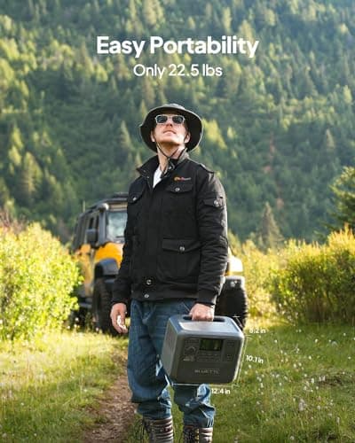 BLUETTI AC70 Portable Power Station, 768Wh Solar Generator w/ 2 1000W AC Outlets (Power Lifting 2000W), 100W Type-C, LiFePO4 Battery Backup for Road Trip, Off-Grid, Power Outage (Solar Panel Optional) 8