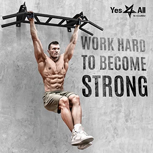 Yes4All Heavy Duty Wall Mounted Pull Up Bar – Multi-Grip Pull Up Bar Ceiling Mount / Ceiling Mount Pullup bar / Chin Up Bar for Home Gym Workout 7