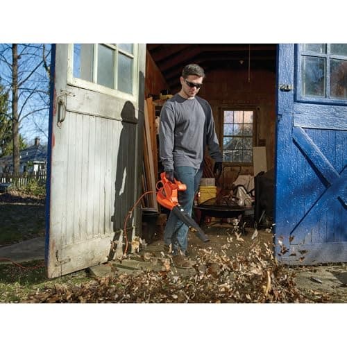 BLACK+DECKER Electric Leaf Blower, Handheld Blowers for Lawn Care, Lightweight, 180 MPH 180 CFM, 7-Amp, Corded (LB700) 11