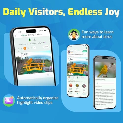 Smart Bird Feeder with Camera, Solar Powered, Free AI Identify Auto Video Capture & 2K HD Video Bird Feeders for Outdoors with SD Card, Gift for Birdlover 8