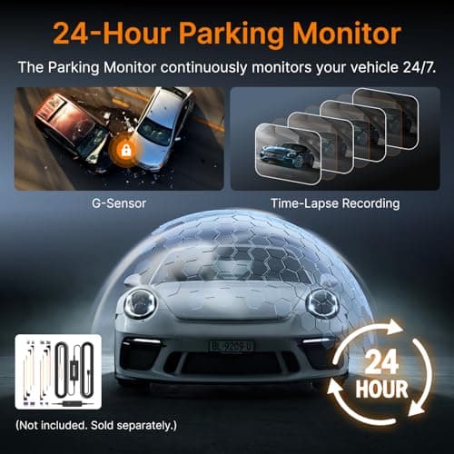 Miofive Dash Cam Front – 4K UHD Dash Camera for Cars, Built-in Bluetooth, 5G Wi-Fi, GPS, 3" IPS Screen, Night Vision, 140° Wide Angle, HDR, 24-Hour Parking Mode, G-Sensor(S1) 8