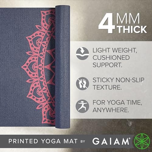 Gaiam, Yoga Mat 4 Mm Pink Marrakesh 5