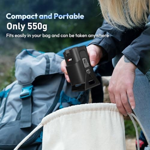 Portable Mini Projector XGODY Gimbal5 - Mini Smart Android 11 HD Projector Supports 1080P 4K WiFi6 BT Home Theater Video Projector with 180° Rotatable Stand Auto Keystone for Android, iOS Matte Black 5