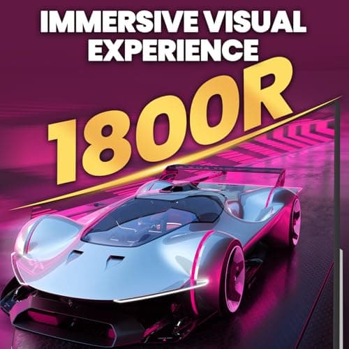 CRUA 27" Curved Gaming Monitor, FHD 1920x1080P, 165Hz/200Hz Computer Monitor, 1800R VA Screen, 120% sRGB, Support AMD FreeSync, Blue Light Filter, HDMI & DP, Wall Mount Install- White 6