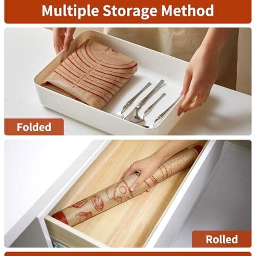 Silicone Baking Pastry Dough Mat - 28x20Inch Extra Large Cookie Bread Rolling Mats Sheet, Nonstick Kitchen Counter Kneading Board, Thick Reusable Pie Cookies Pizza Fondant Making Matt with Measurement 7