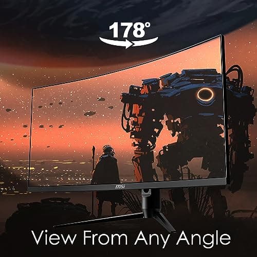 msi Optix MAG342CQR 34" Curved Gaming Monitor - 3440 x 1440 (UWQHD), 1500R Curvature, 144Hz Refresh Rate, 1ms Response Time, AMD Freesync, Tilt/Swivel/Height/Pivot Adjustment - Black 7