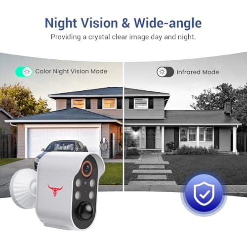 1080P Wireless Security Camera with Spotlights, AI Human Detection, Color Night Vision, 2-way Talk, FHD Live view, Cloud Storage, 2.4G WiFi, Battery powered, Indoor/Outdoor surveillance (4 Spotlights) 5
