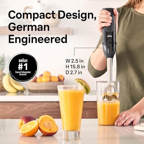 Braun MQ50202M MultiQuick Vario 5 Handheld Blender – 21-Speed Stick with Turbo Boost, Stainless Steel Blades, EasyClick System, 500W, Chopper, Whisk, Masher – Immersion Blender for Smoothies 6
