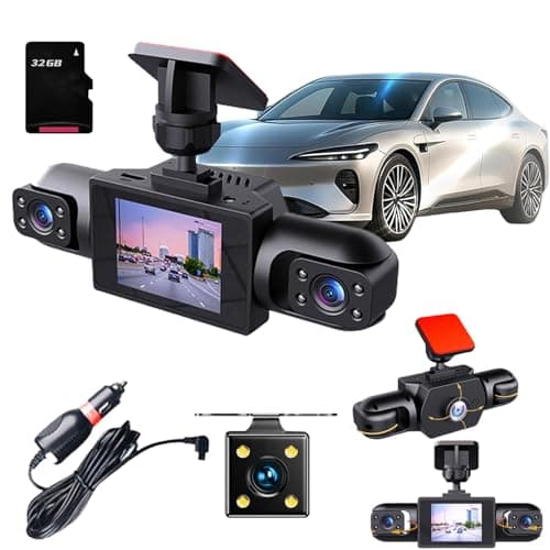 Averyard Dash Cam, Averyard Wireless Dashcam, Full View Car Dashcam System, 4 Channel Dash Cam for Cars Front/Rear/Left/Right - Night Vision, Loop Recording (Normal-Front+Left+Right+32G)