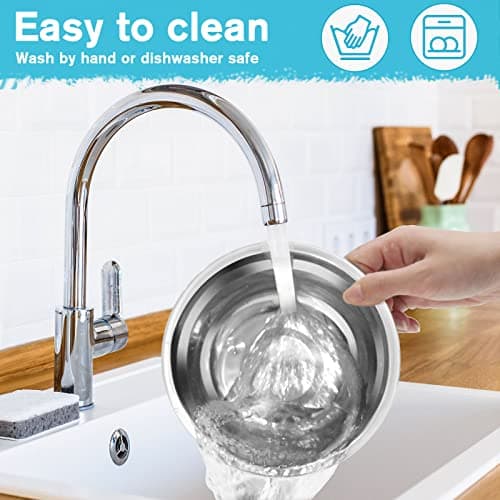 Epetslove Dog Bowls Double Dog Water and Food Bowl Stainless Steel Bowl with Non-Slip Resin Station, Pet Feeder Bowls for Puppy Medium Dogs Cats 6