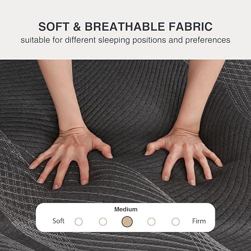 Dyonery Queen Size Mattress, 10 Inch Gel Memory Foam, Cooling & Back Pain Relief, CertiPUR-US Certified, Fiberglass Free, Foam Made in USA, Medium 5