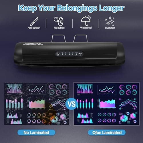 3-10 Mil Commercial Laminator Machine with Laminating Sheets, 4-Roller Jam-Free Thermal Laminator Machine 11x17, Fast Warm-up 13 Inch Laminating Machine, Hot Lamination Machine for Office School Home 5