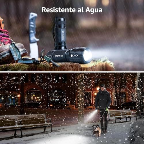 Lighting EVER LED Flashlights High Lumens, Small Flashlight, Waterproof, Adjustable Focus Flash Light for Outdoor, Emergency, Camping, AAA Batteries Included, 2 Pack 6