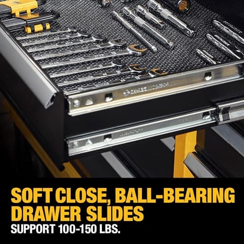 DEWALT Rolling Tool Chest with 8 Drawers, 52 Inch, 100lb Drawer Capacity, DEWALT Workshop Storage System Compatible (DWST52082) 6