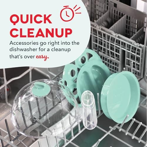 Dash Rapid Egg Cooker - Boiler, Poacher & Steamer - Includes Measuring & Recipe Guide - Dishwasher Safe - BPA Free - Holds 7 Eggs, Aqua 6