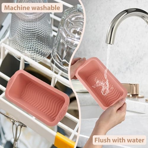 Koolstuffs Silicone Bread Loaf Pan, 2 PCS Non-Stick Bread Pans for Homemade Bread, Baking Mold Pans for Oven, Bread, Cake, Easy Release 5