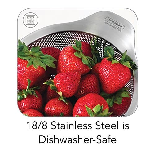 Tramontina 3-Pack Stainless Steel Colander Set for Kitchen, 1.25 Qt, 2.5 Qt & 4.5 Qt Food Strainers for Salads, Fruits, and more 6