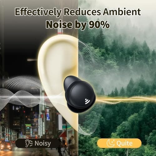 Kinglucky Sleep Earbuds for Side Sleepers,Invisible Earbuds,Sleeping Headphones Wireless Ear Buds in Ear Earphone Noise Cancelling Mini Small Ears Canal Earphones for Exercise Working Hiking 6