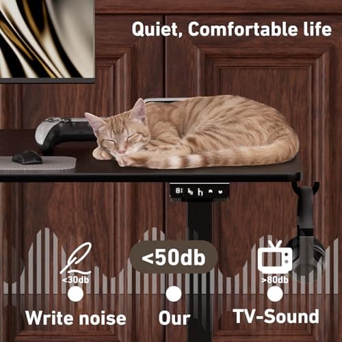 Ywin Electric Height Adjustable Standing Desk with Wheels, 55 x 24 inches, Ergonomic Stand Up Desk for Home Office 6