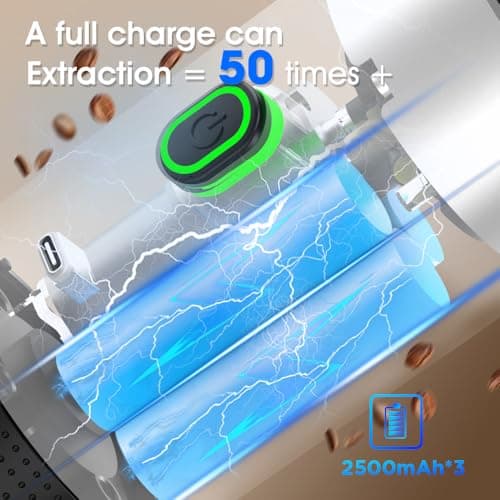 JPYXKM Portable Electric Espresso Machine, Mini Travel Coffee Machine, Car Electric Coffee Maker with Ground Coffee and NS Capsule for Machine, Perfect for Hiking, Camping, Office (Metallic White) 5