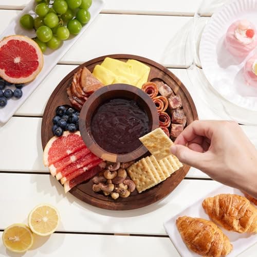 VIVIRBIEN Wooden Cake Stand with Lid, Acacia Cake Stand with Glass Dome, 11-Inch Versatile Dessert Stand with Strong Magnetic Pedestal, Cake Holder for Birthday/Kitchen/Party/Charcuterie 5