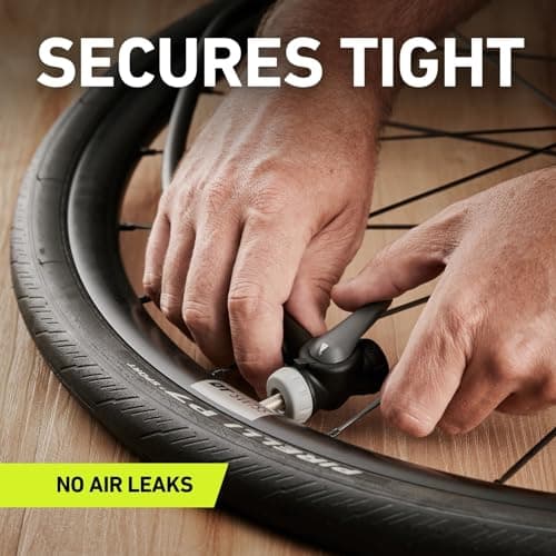 VIBRELLI Bike Floor Pump with Gauge & Puncture Kit - 160 PSI - Presta Valve Bike Pump Switches to Schrader - High Pressure Bicycle Pump,Black 7