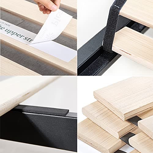 Zinus Arnav Metal Platform Bed Frame, Wood Slat Support, No Box Spring Needed, Easy Assembly, White, Full 5