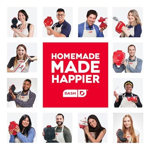 Dash Round Express Electric - Pancake Maker & Eggs Griddle System - Healthy Breakfast Maker - Quick Heat-Up & Easy Cleanup - nonstick surface - Red 9